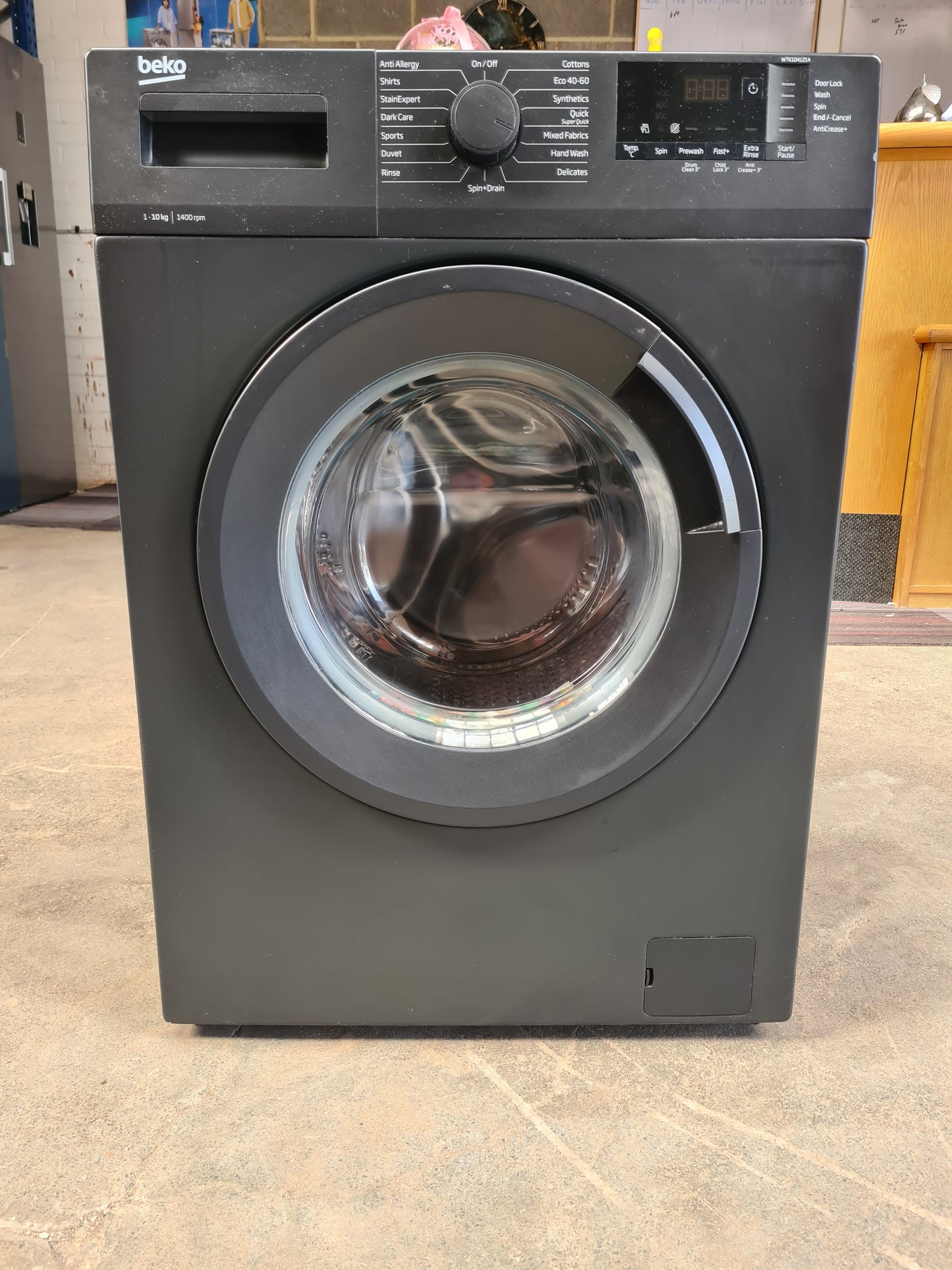 BEKO RecycledTub WTK104121A 10 kg 1400 Spin Washing Machine - RECONDITIONED