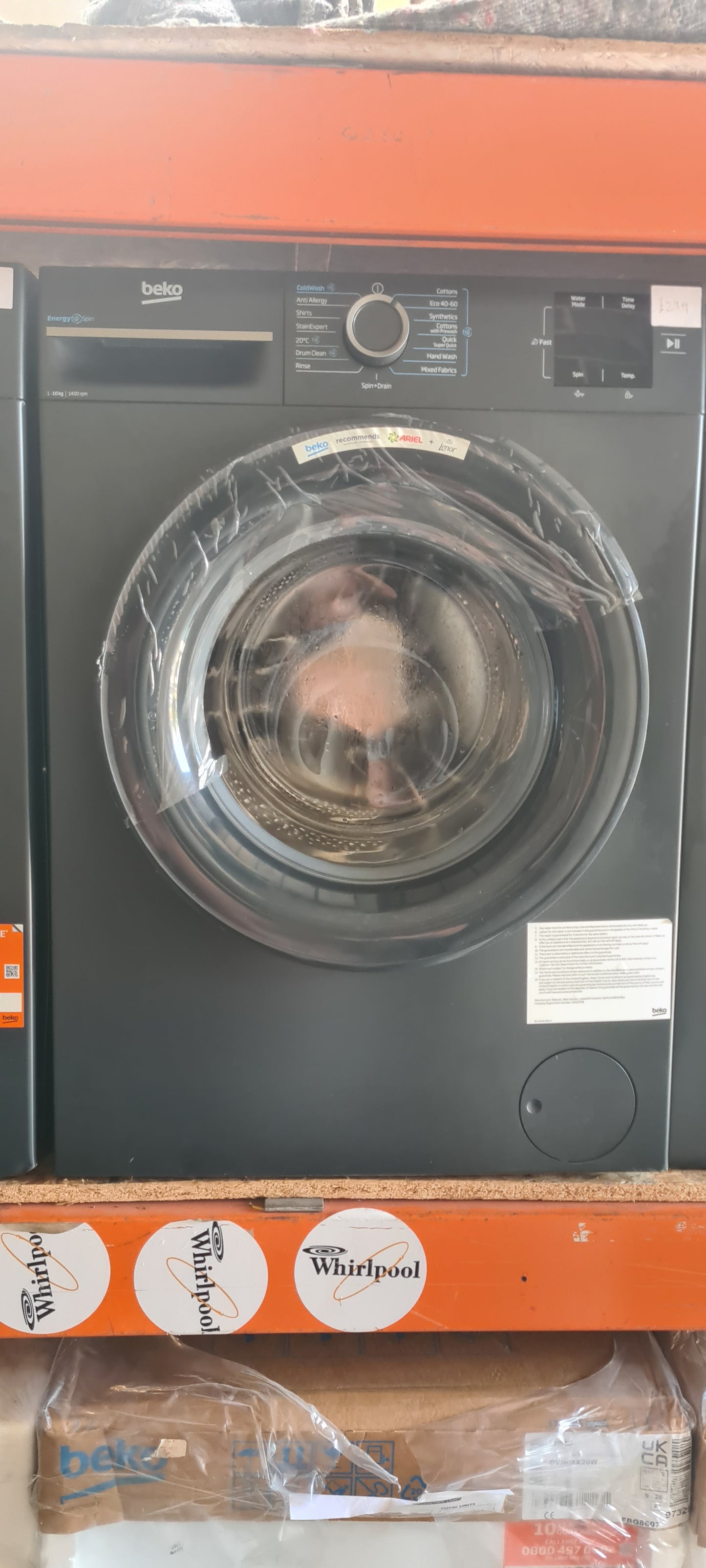 BEKO EnergySpin BM3WT31041A 10kg 1400 Spin Washing Machine - Anthracite