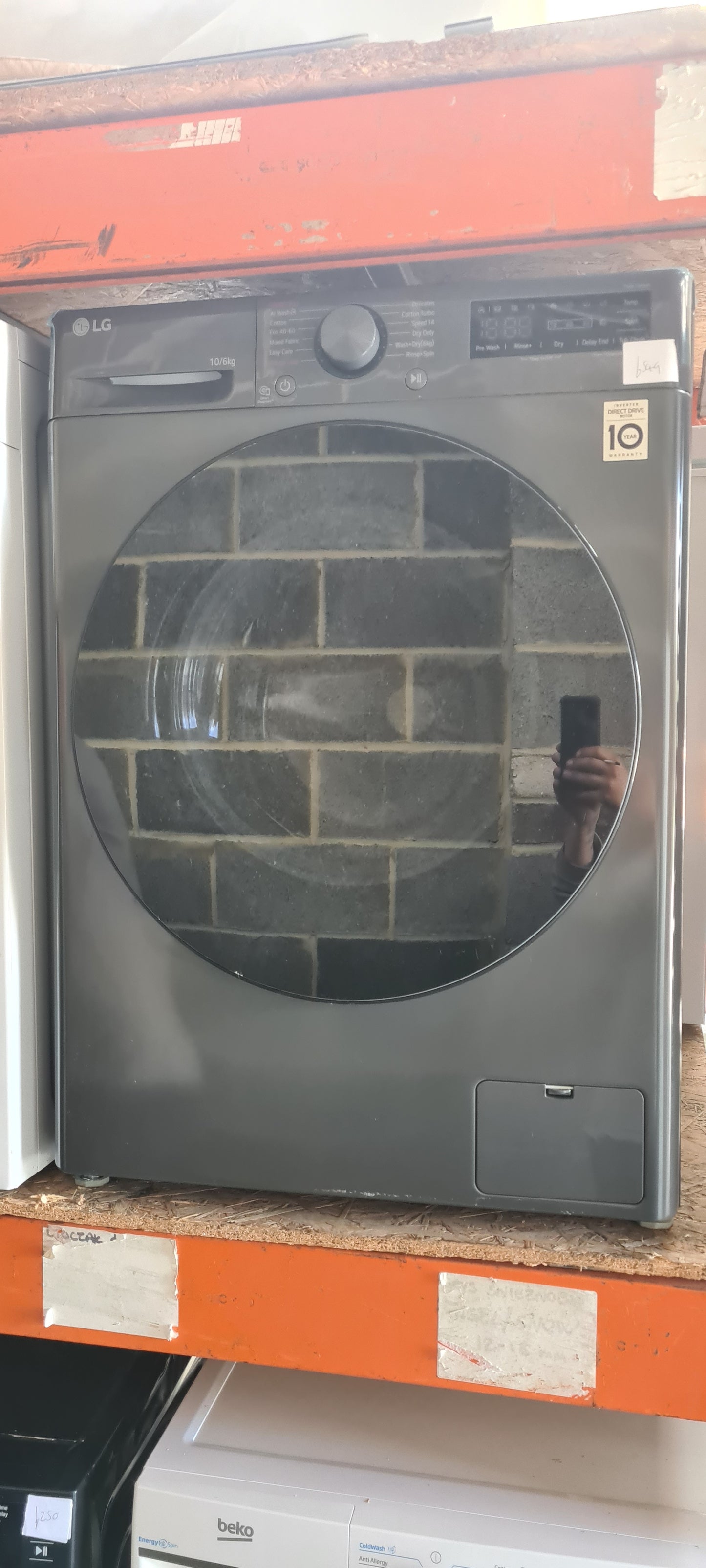10kg / 6kg AI Direct Drive™ Washer Dryer Series 4, Slate Grey
