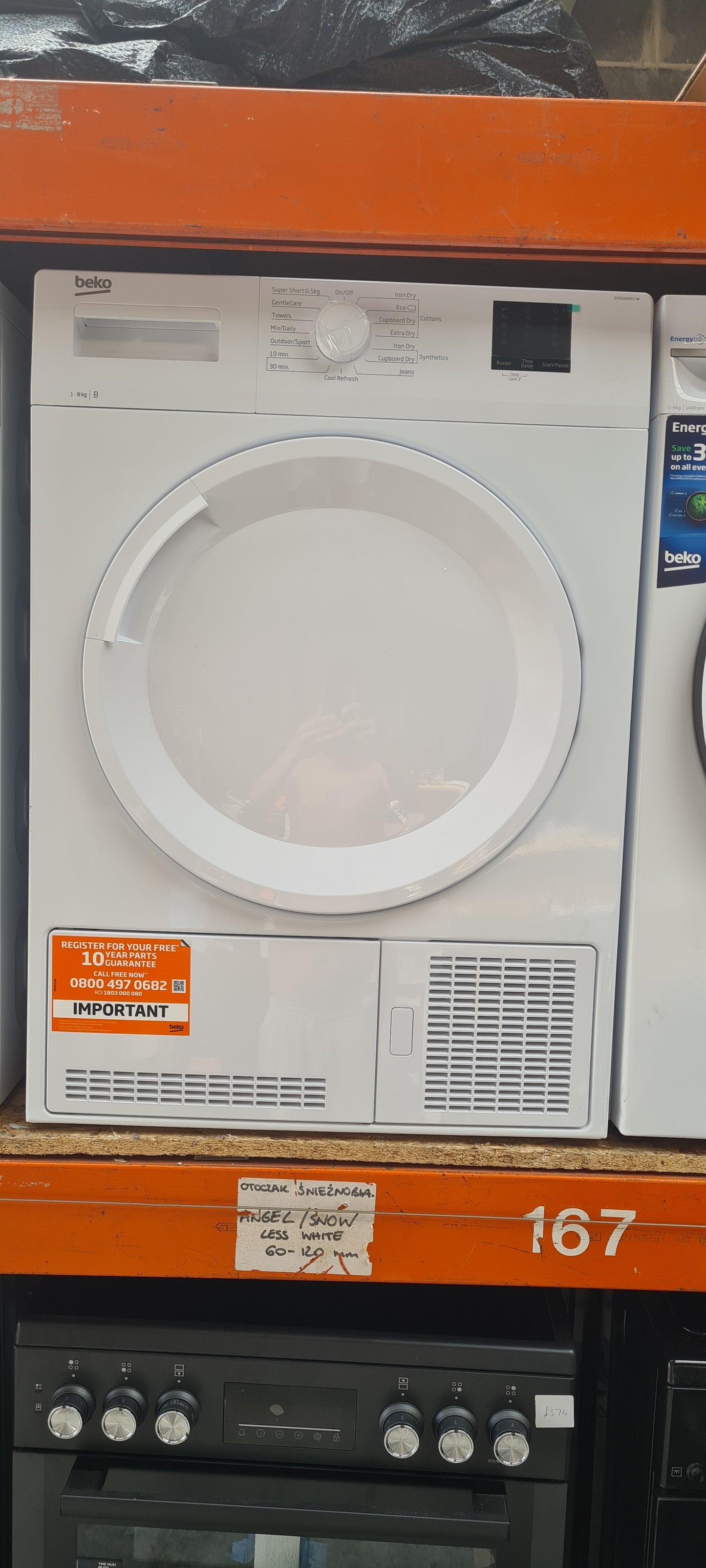 BEKO DTKCE80021W 8 kg Condenser Tumble Dryer - White