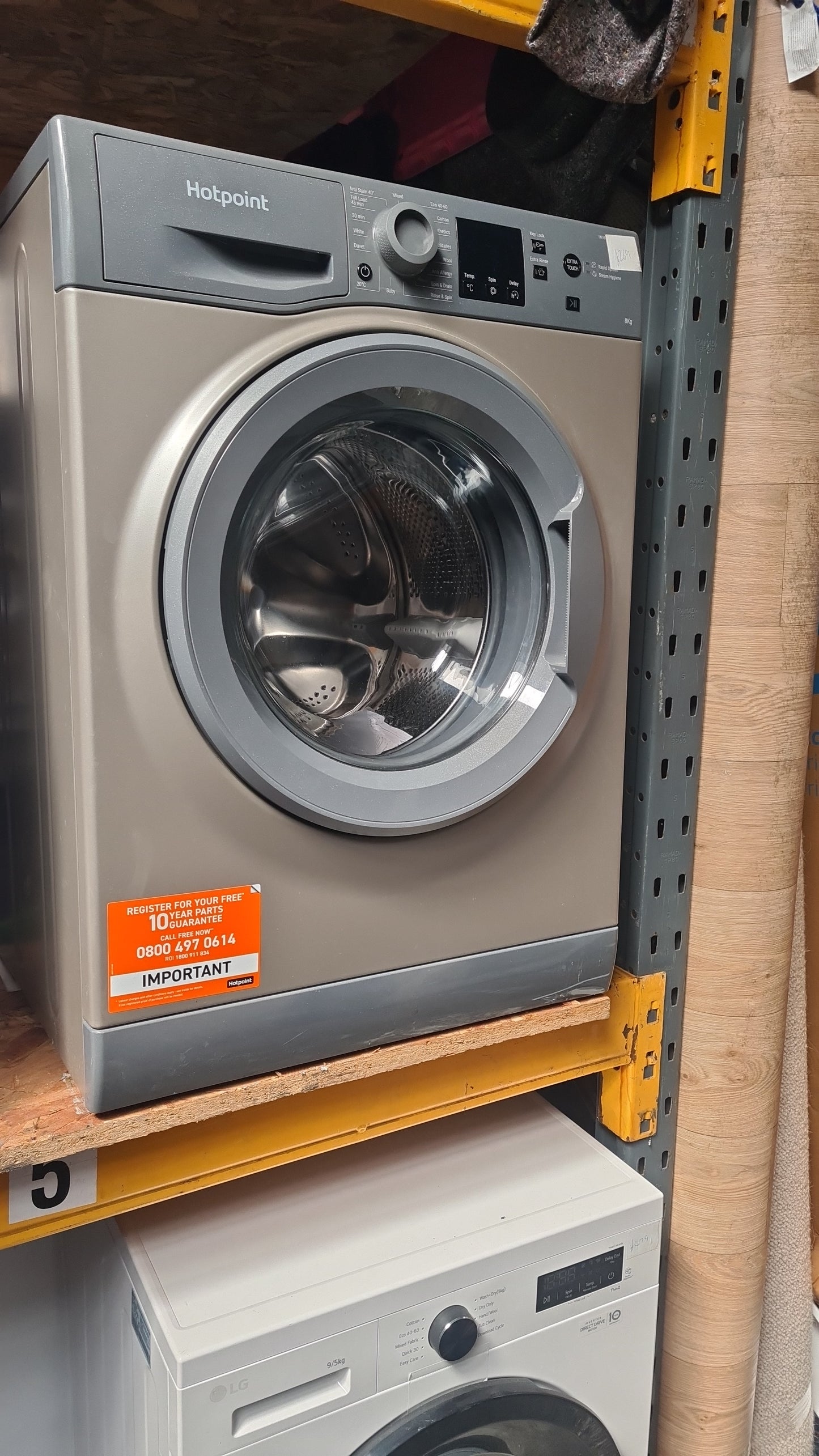 HOTPOINT Anti-stain NSWR 946 GK UK 9 kg 1400 Spin Washing Machine - Graphite