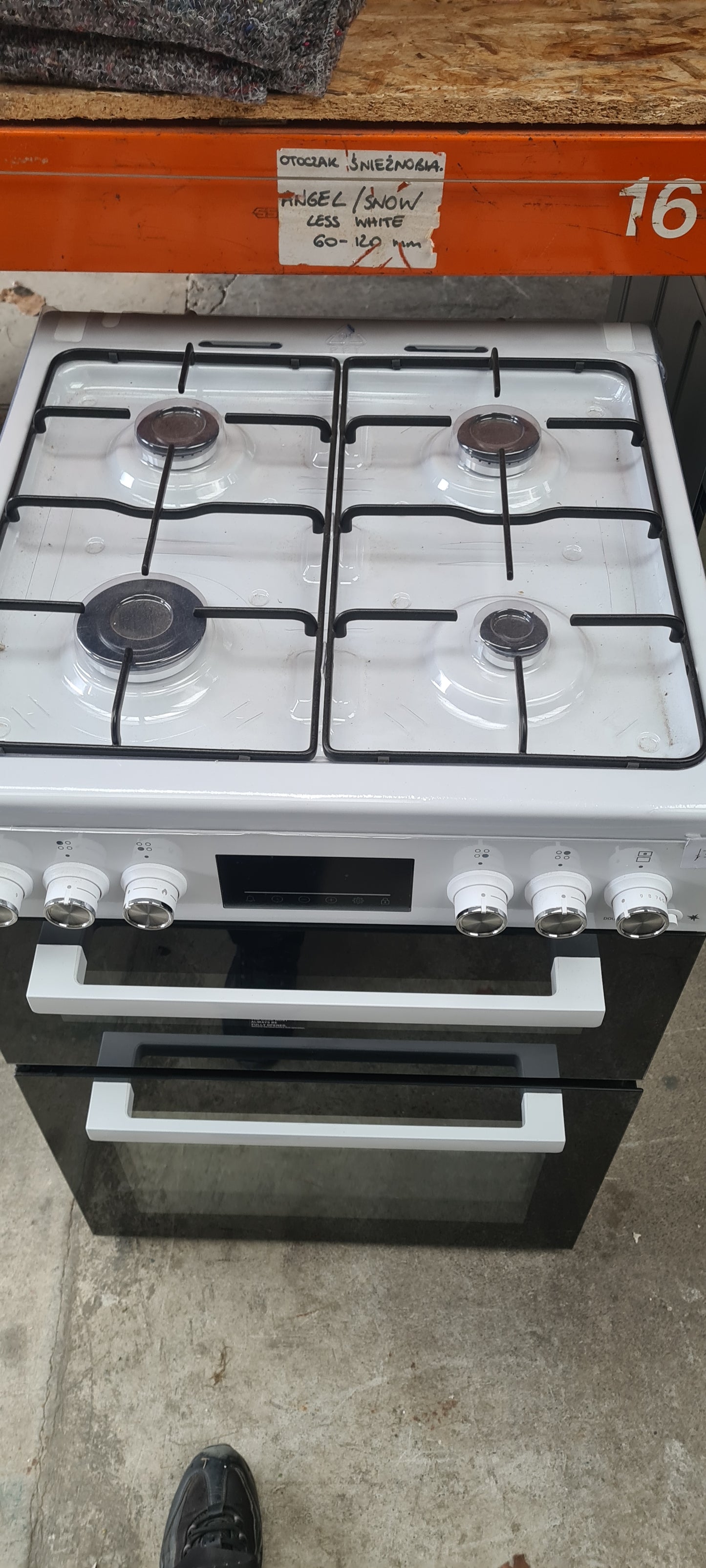 Beko EDG6231W 60cm Double Oven Gas Cooker with Gas Hob - White