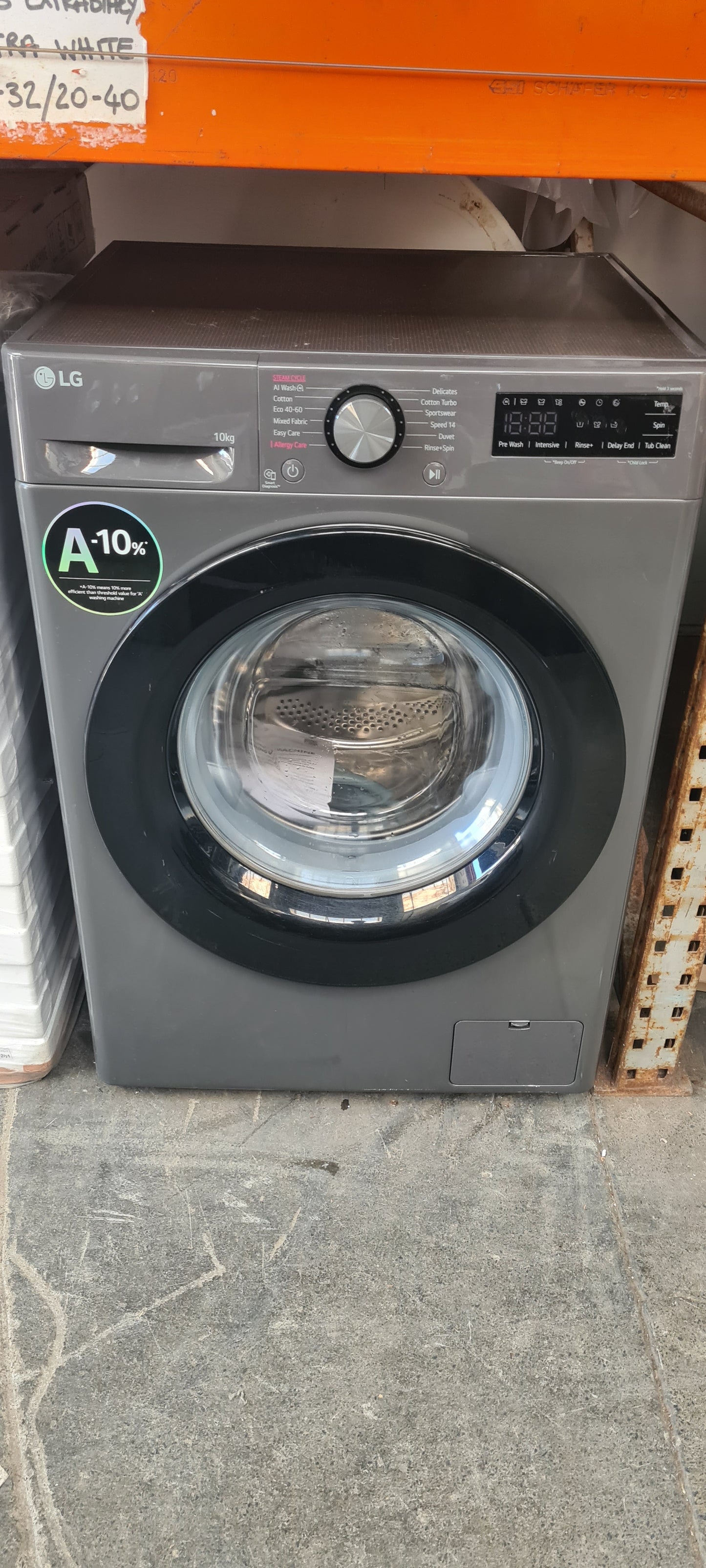 LG F4Y510GBLN1 10kg 1400 Spin Washing Machine - Slate Grey
