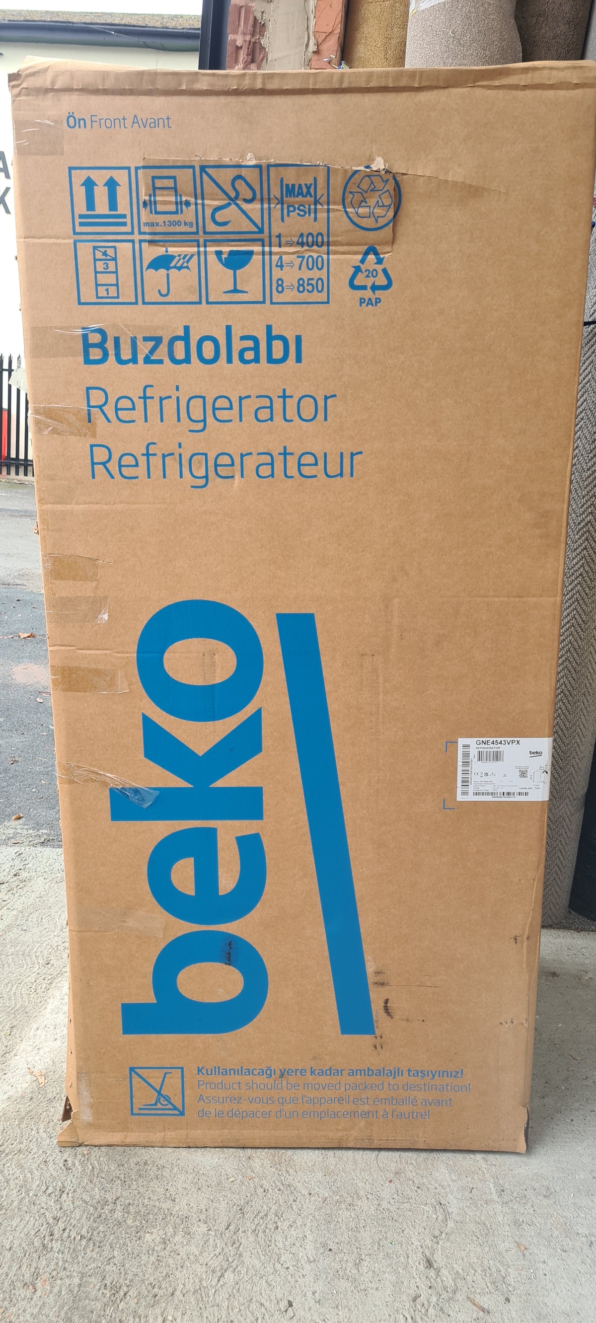 Beko HarvestFresh™ GNE4543VPX Multi-door American Fridge Freezer - Stainless Steel