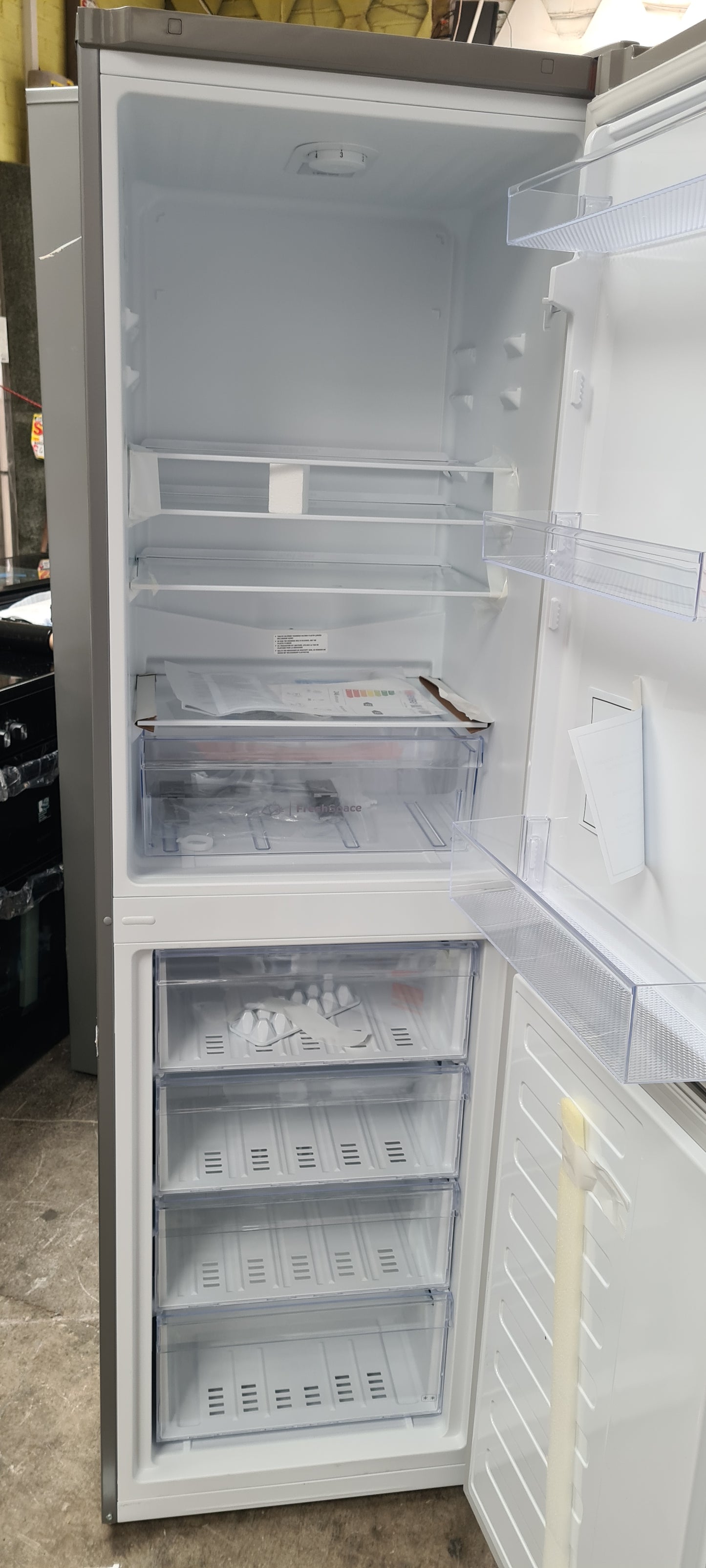 Indesit IKNH 1261 S4UK 182cm 50/50 Frost Free Fridge Freezer - Silver