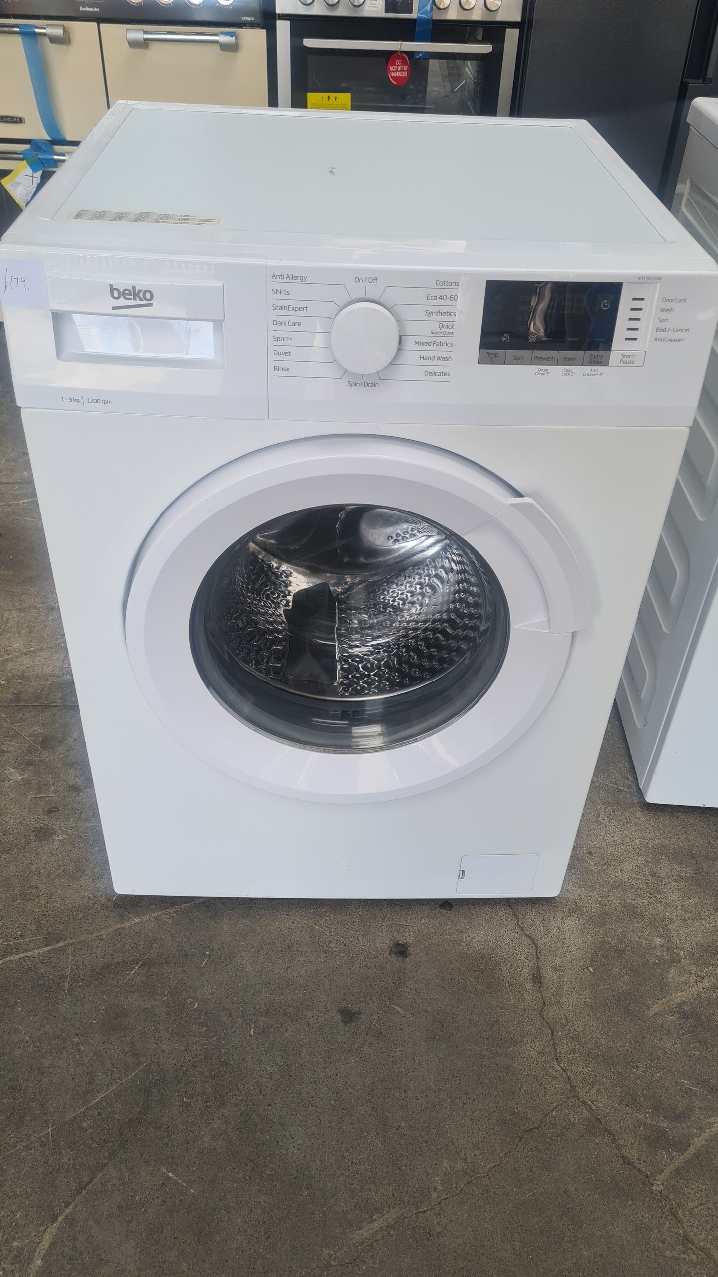 BEKO WTL92151W 9 kg 1200 Spin Washing Machine - White Reconditioned