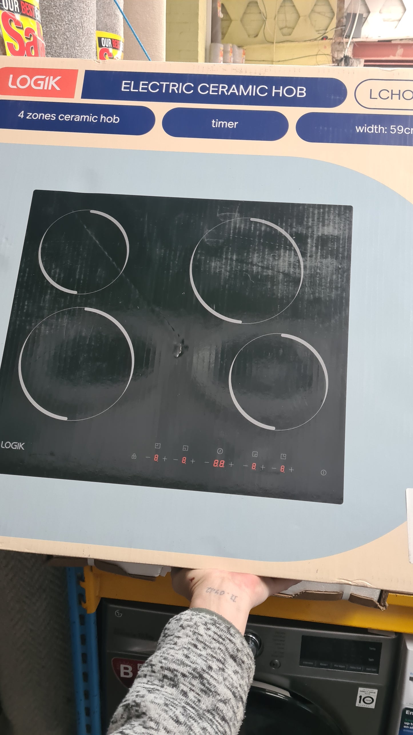 LOGIK LCHOBTC23 59 cm Electric Ceramic Hob - Black