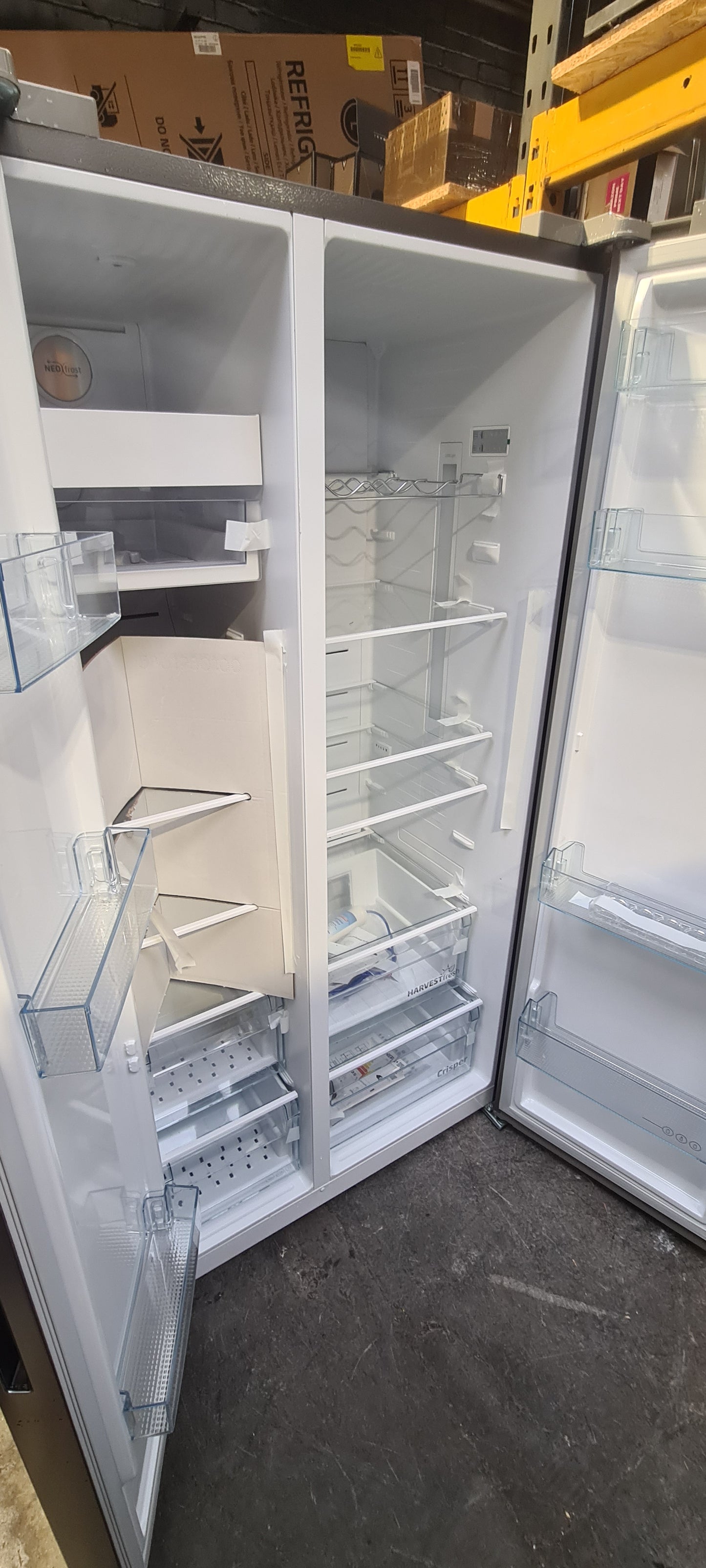 Beko HarvestFresh™ ASP342NDVPX American Fridge Freezer - Stainless Steel