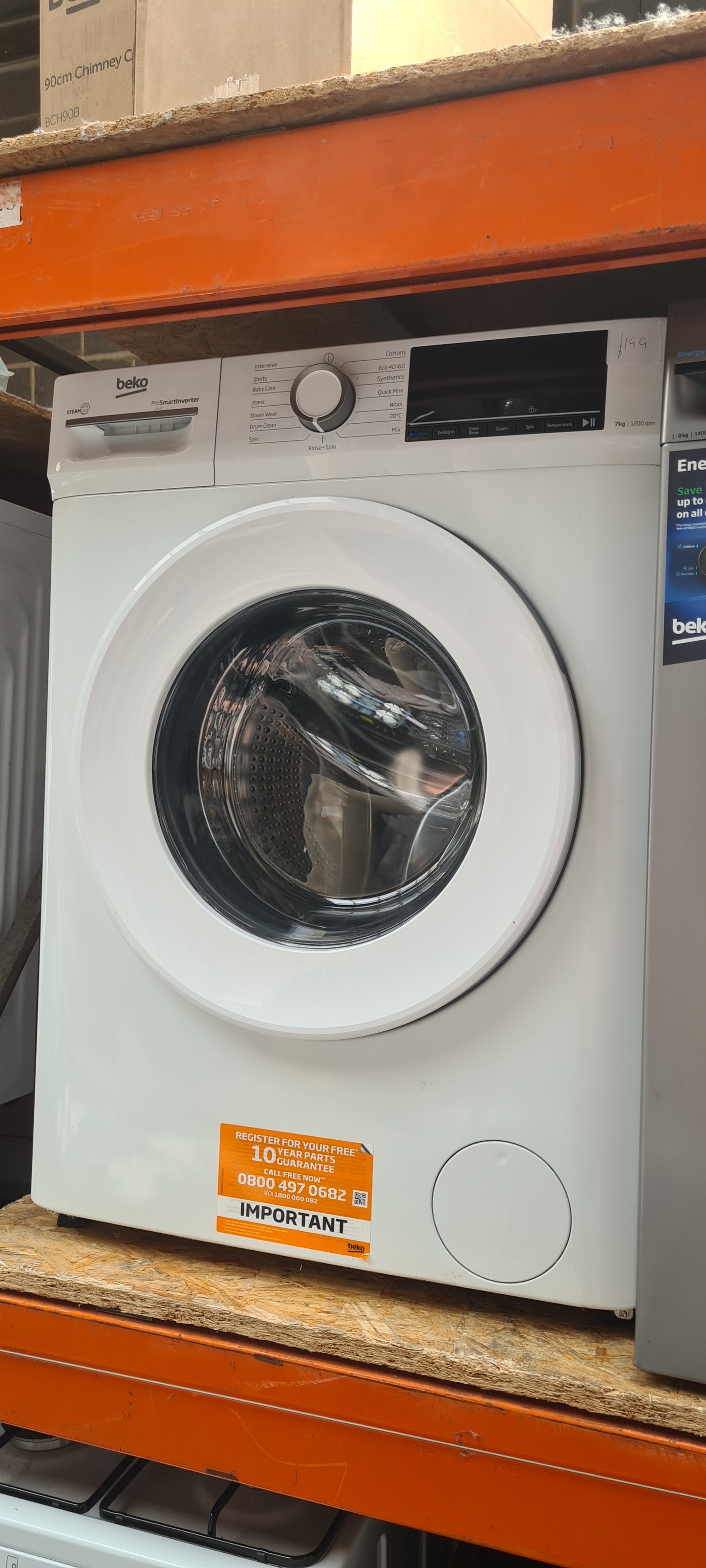 BEKO BW1O3721W 7 kg 1200 Spin Washing Machine - White