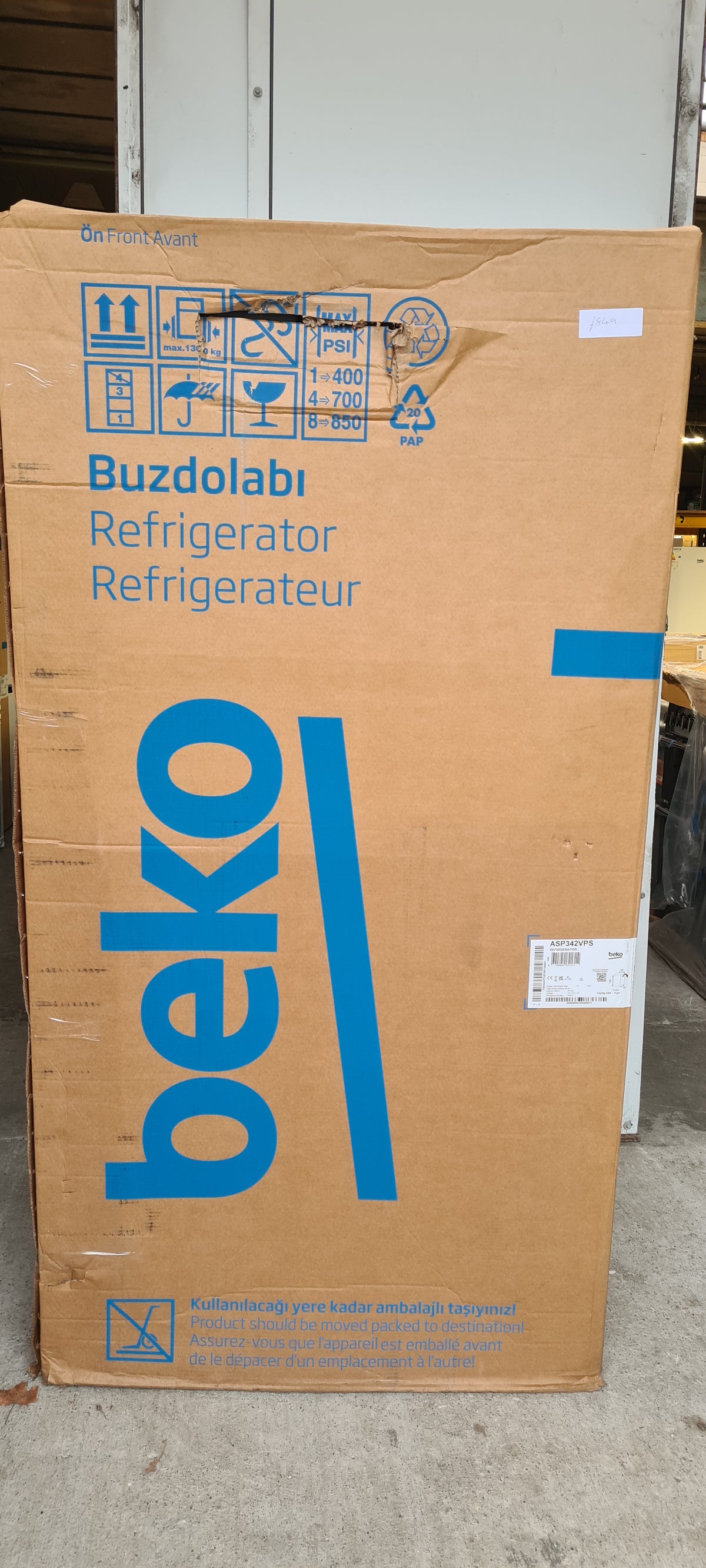 BEKO Pro HarvestFresh ASP342VPS American-Style Fridge Freezer - Stainless Steel