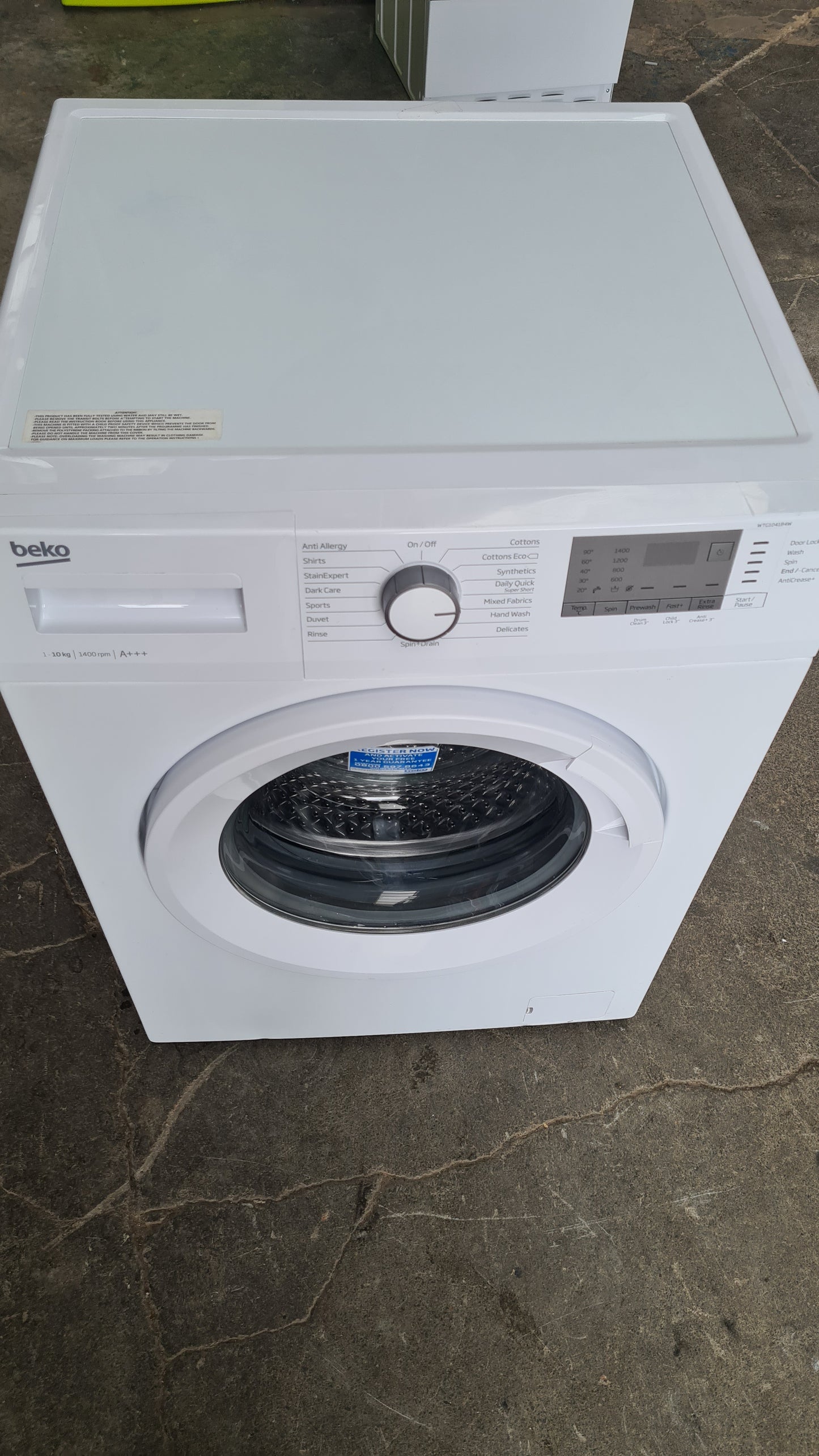 WTG1041B2 | A+++ Energy Rated 10kg, 1400rpm Washing Machine Reconditioned