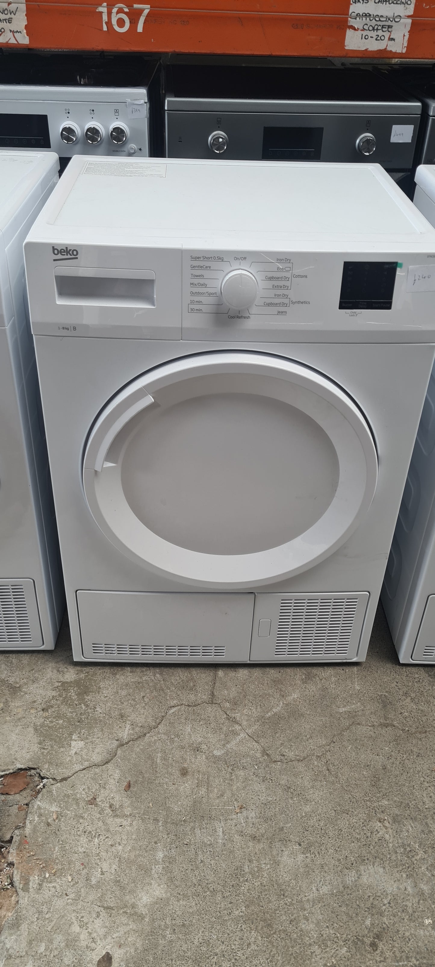 Beko DTKCE80021W 8Kg Condenser Tumble Dryer - White - B Rated
