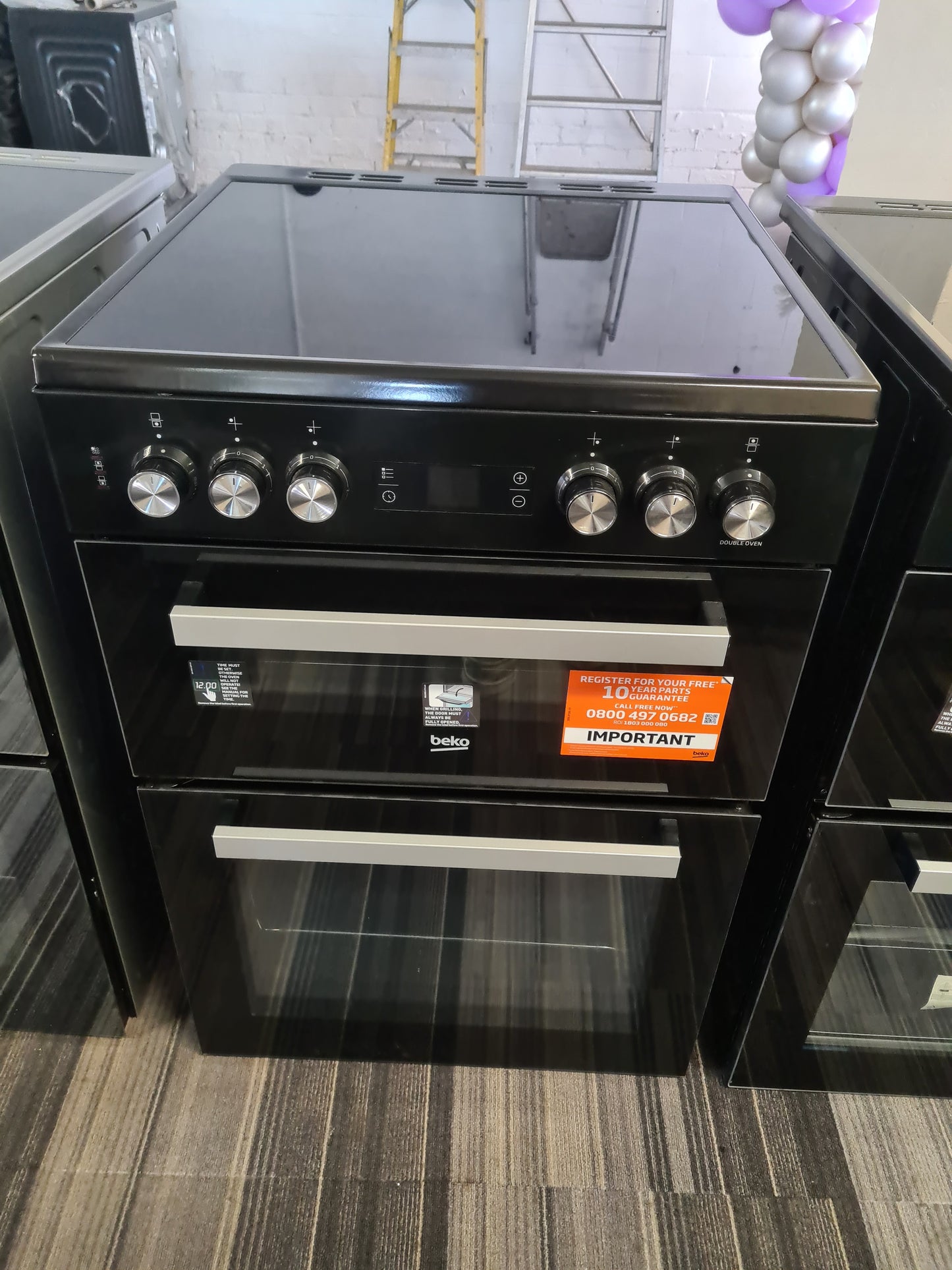 Beko KDC653K 60cm Electric Cooker with Ceramic Hob - Black - A/A Rated