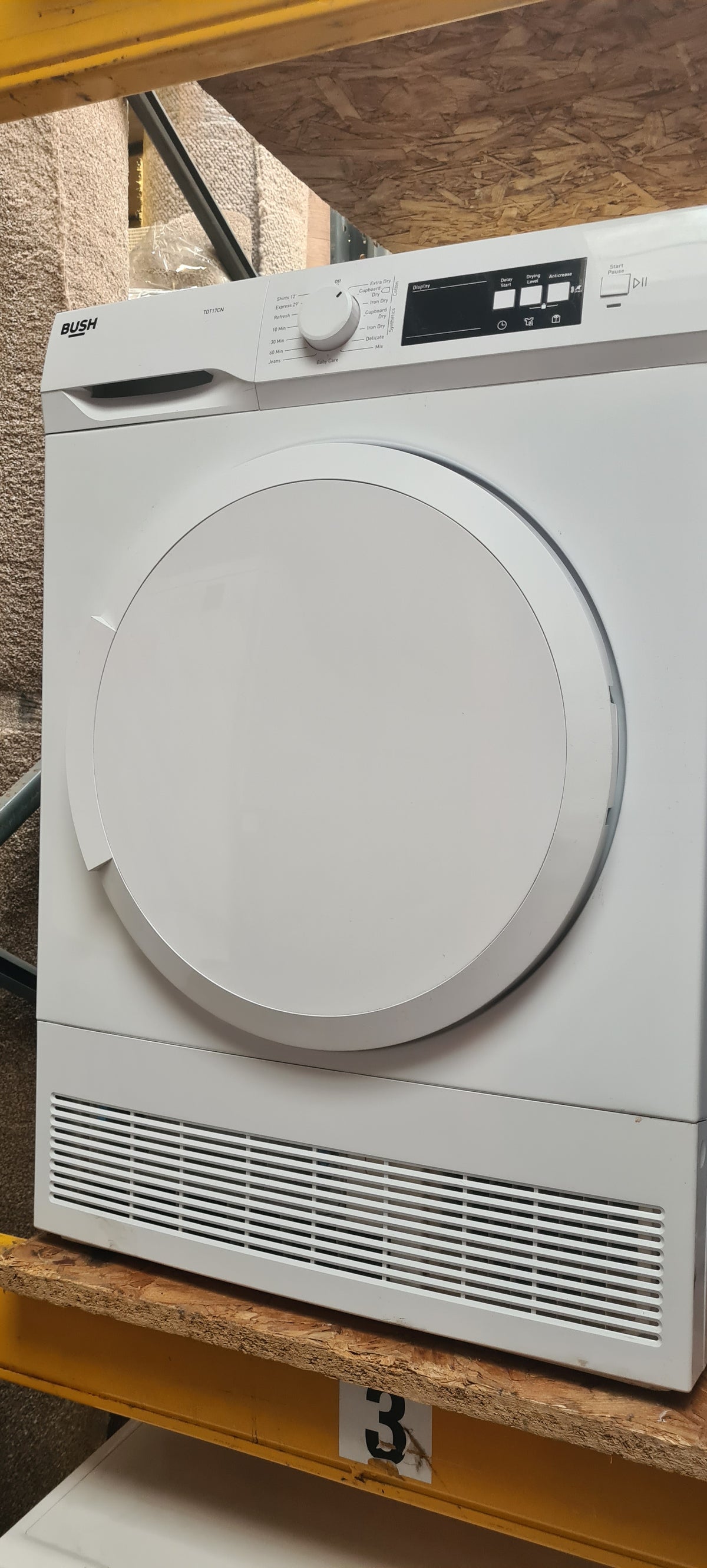 Bush TDT17CN 7KG Condenser Tumble Dryer - White Ex display May have marks