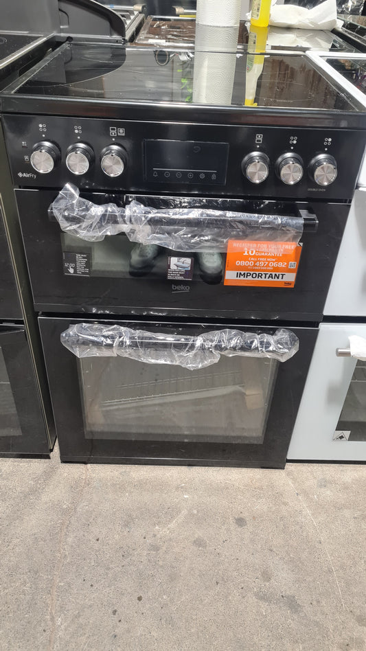 Beko AeroPerfect™ FDCA6732CK 60cm Wide Single Oven Electric Cooker with Ceramic Hob - Black - A/A Rated