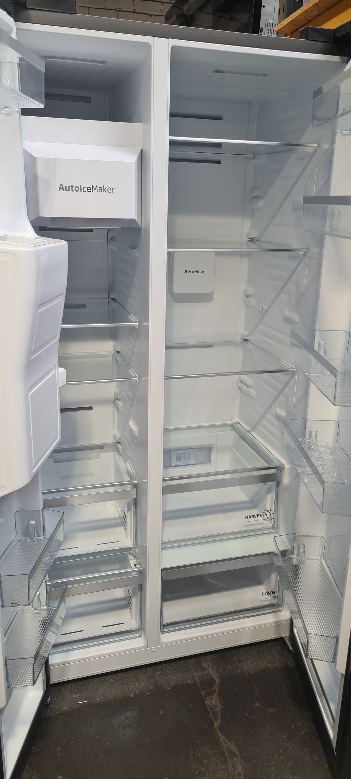 BEKO HarvestFresh AeroFlow ASN492VPZ American-Style Fridge Freezer - Dark Inox