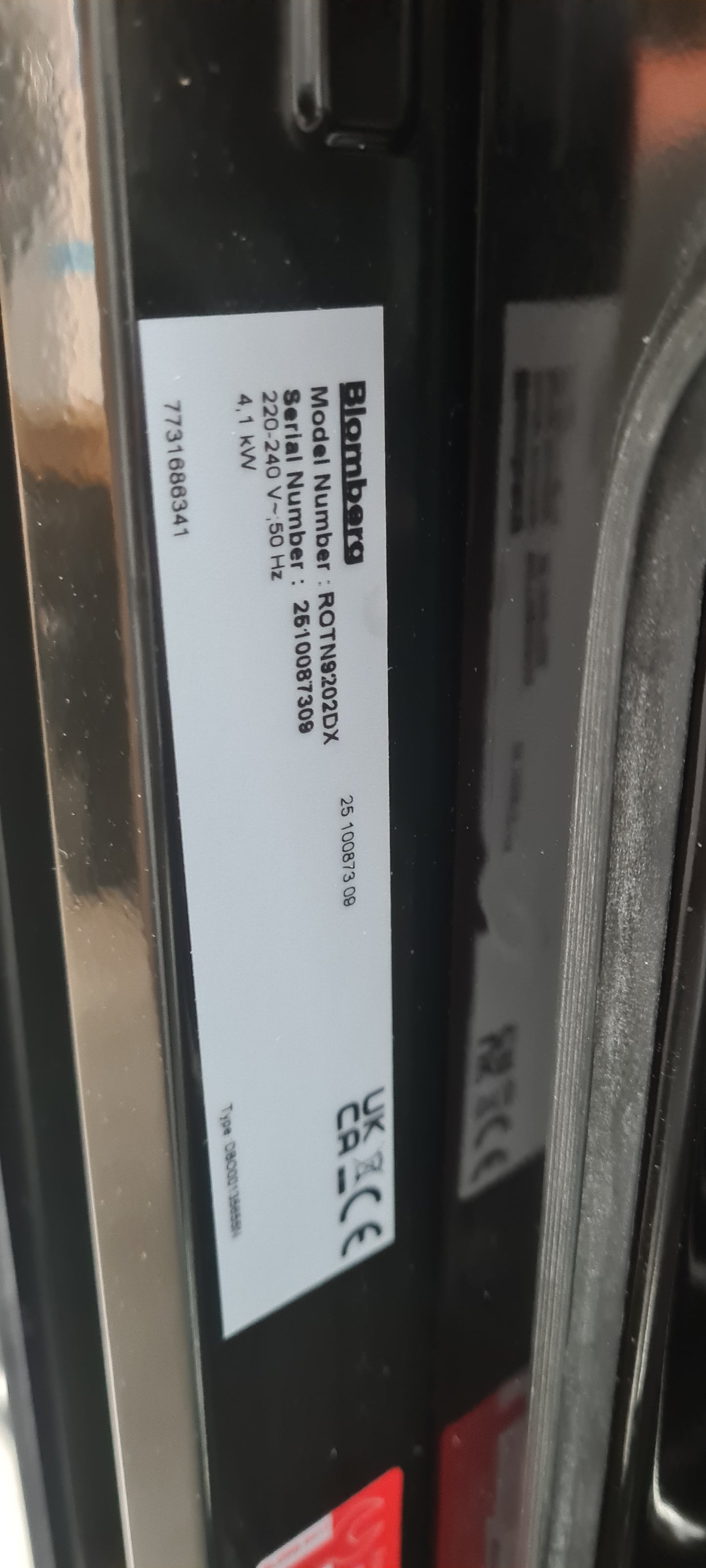Blomberg RODN9202DX 59.4cm Built In Electric Double Oven - Dark Steel