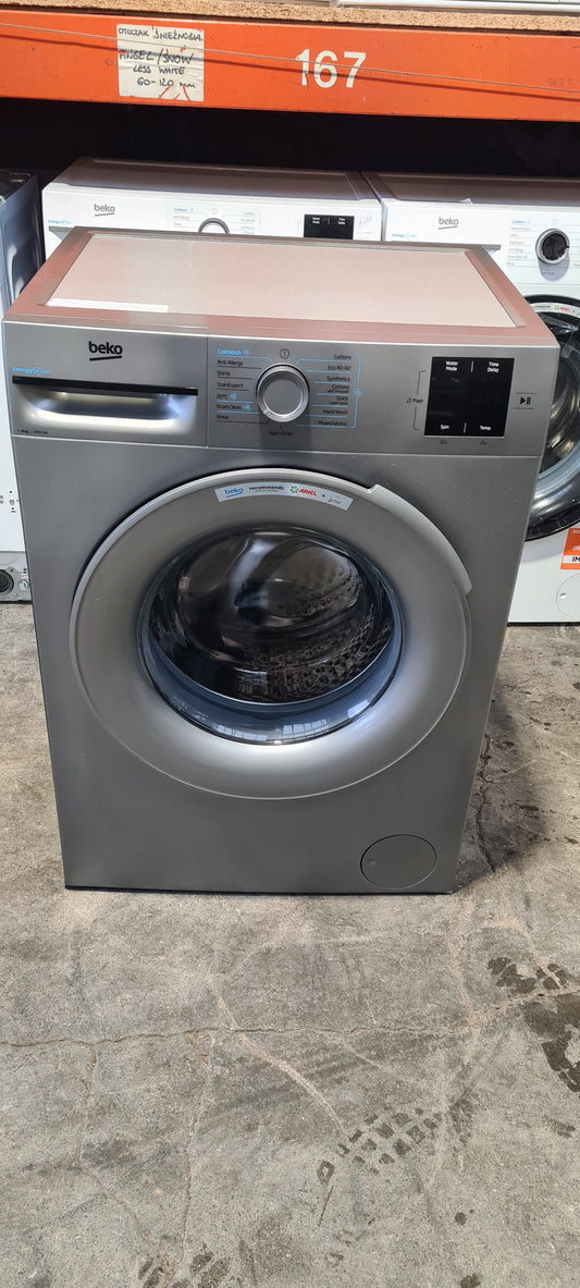 Beko BMN3WT3841S 8kg 1400 Spin EnergySpin Washing Machine - Silver