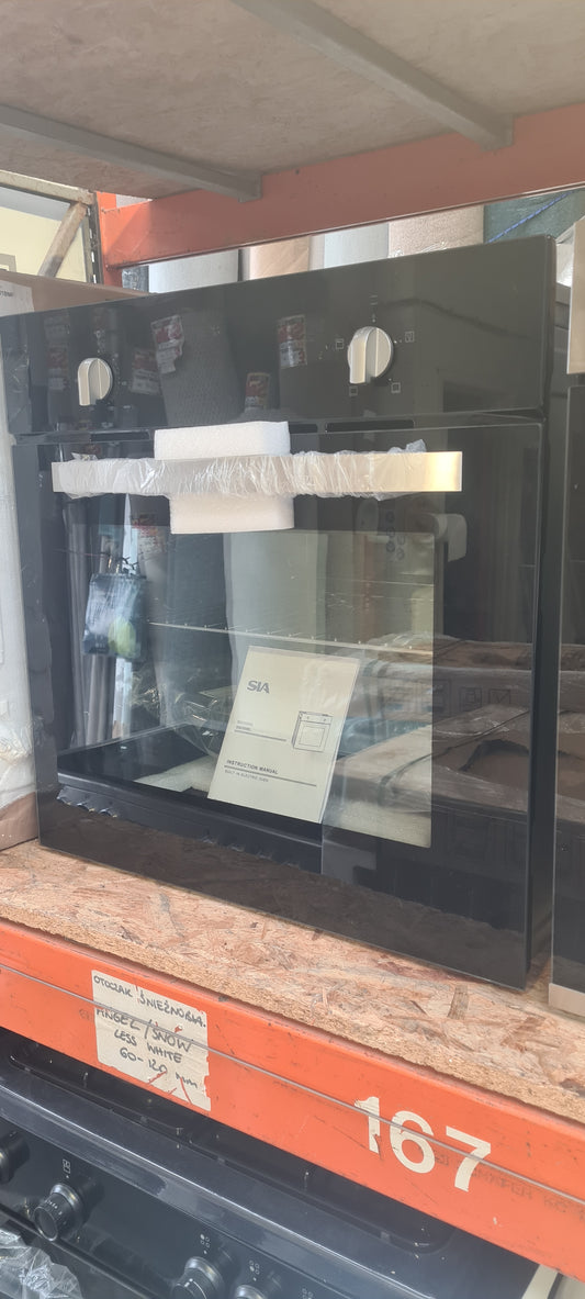 60cm Single Electric Oven In Black - SIA SSO59BL