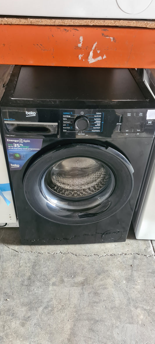 Beko EnergySpin™ BM3WT3941B 9kg Washing Machine with 1400 rpm - Black - A Rated