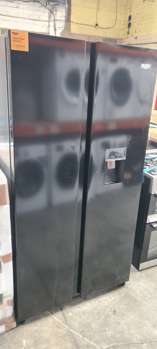 Bush MSBSWTDB23E American Fridge Freezer - Black