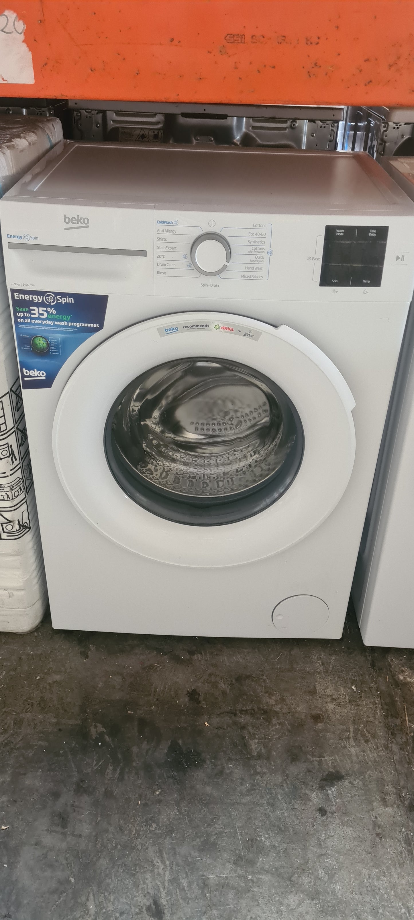 BEKO EnergySpin BM3WT3941W 9 kg 1400 Spin Washing Machine - White