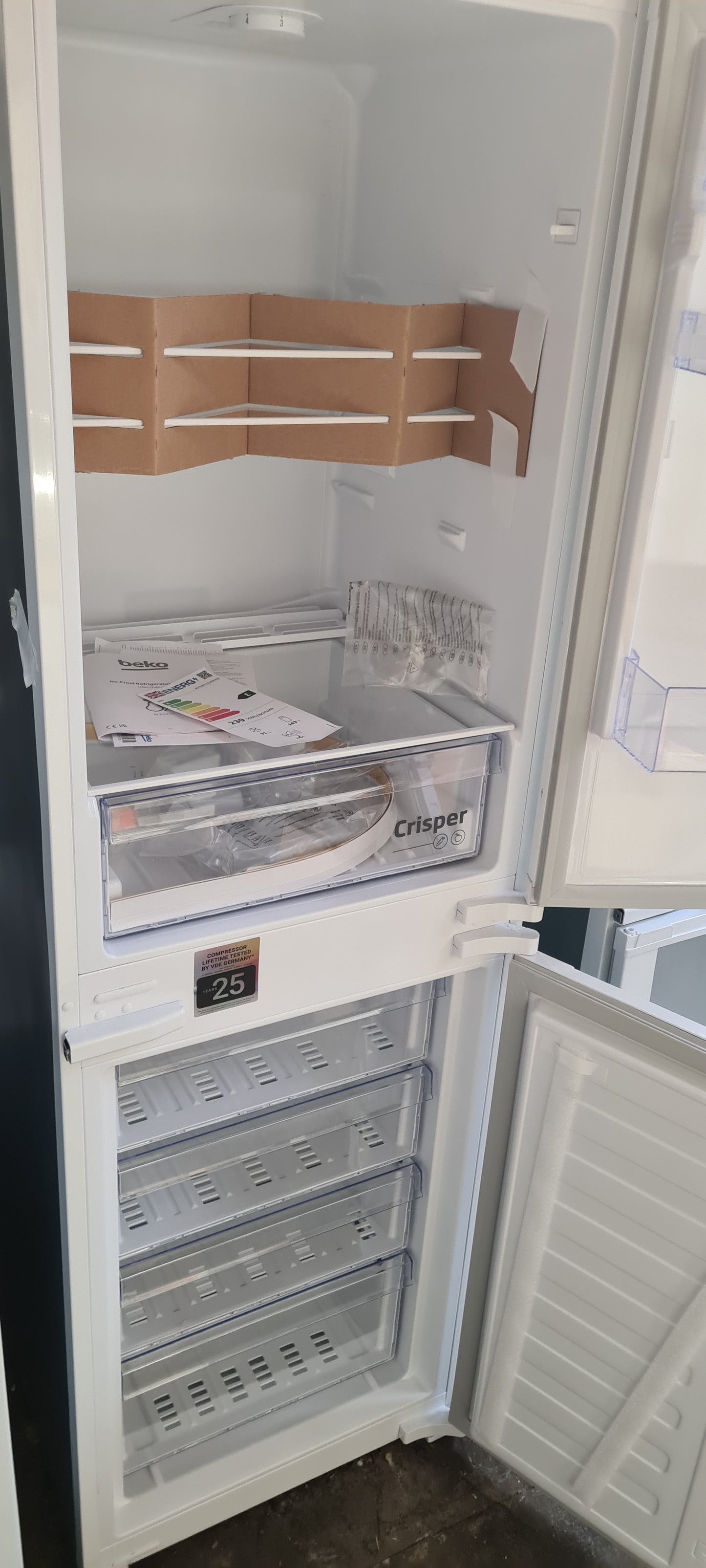 BEKO Pro BCFD450 Integrated 50/50 Fridge Freezer - Sliding Hinge
