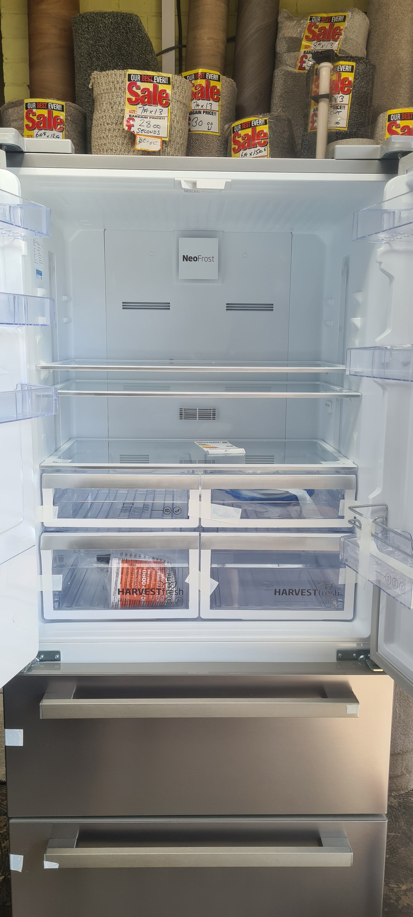 BEKO Pro HarvestFresh GNE460520DVPX Fridge Freezer - Brushed Steel