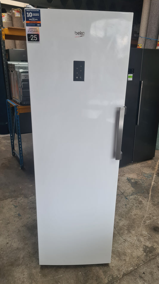Beko FNP4686W 186cm Frost Free Upright Freezer - White