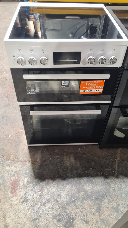 Beko AeroPerfect™ FTC6731W 60cm Wide Single Oven Electric Cooker with Ceramic Hob - White - A Rated