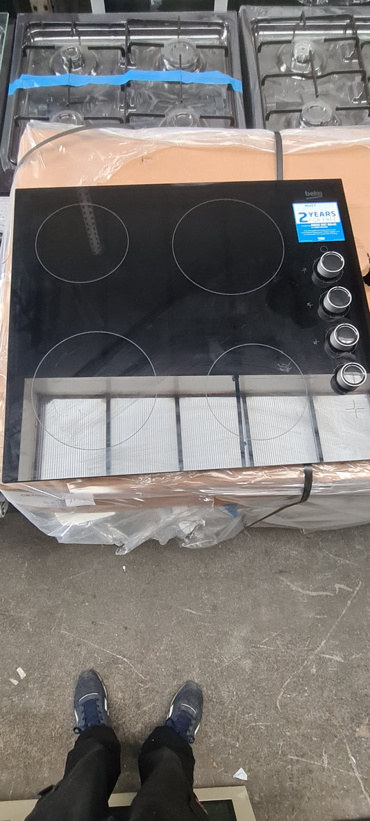 Beko 60cm Built-In Electric Ceramic Hob - Black - HCC64103