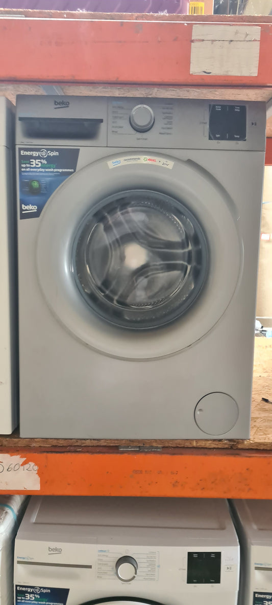 Beko BMN3WT3841S 8kg 1400 Spin EnergySpin Washing Machine - Silver