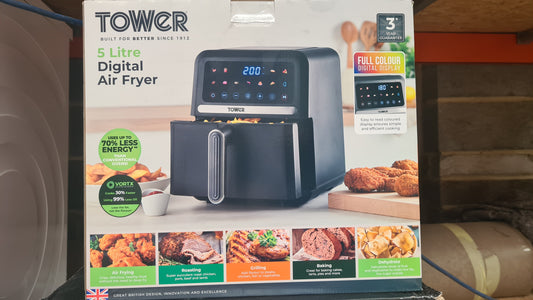 Tower Vortx T17186 Black Air Fryer With Digital Colour Display New Boxed