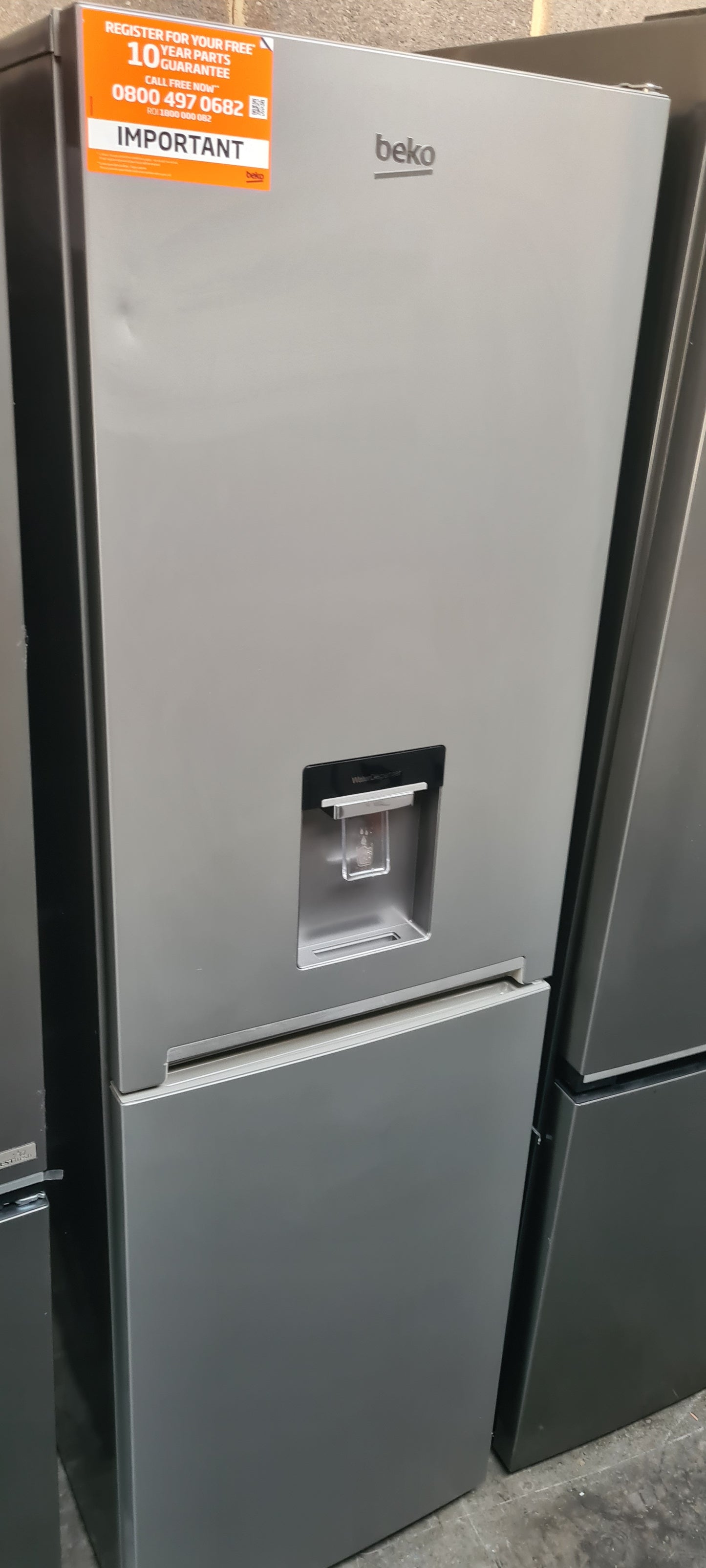 Beko CFG4582DS 182cm 50/50 Frost Free Fridge Freezer - Silver - E Rated