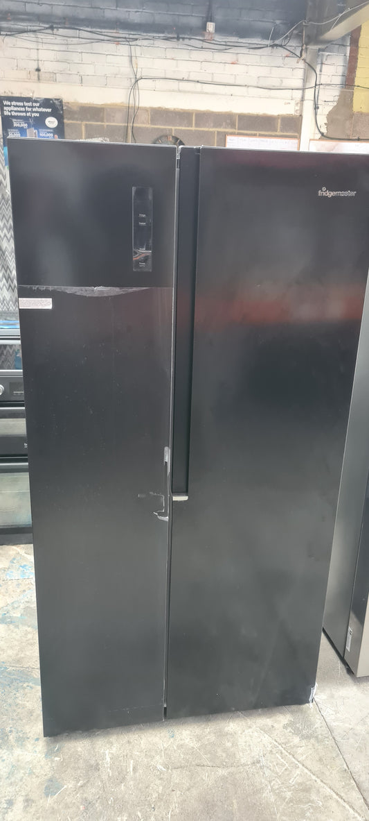 Fridgemaster MS91558EB Total No Frost American Fridge Freezer - Black