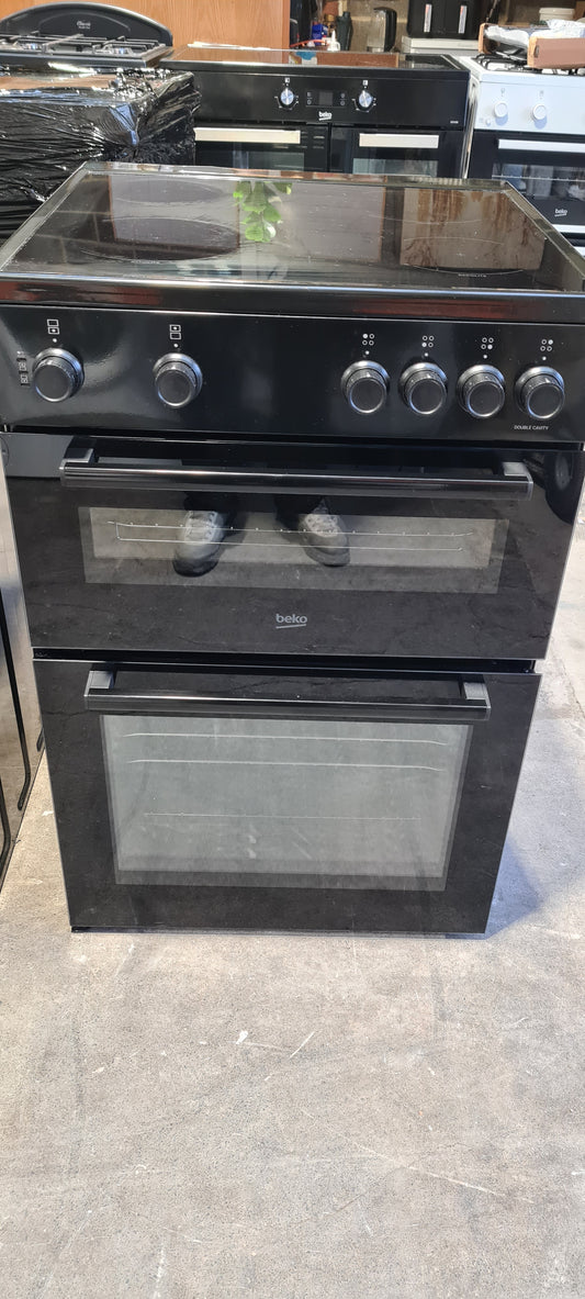 Beko AeroPerfect™ FTC6701K 60cm Wide Single Oven Electric Cooker with Ceramic Hob - Black - A Rated