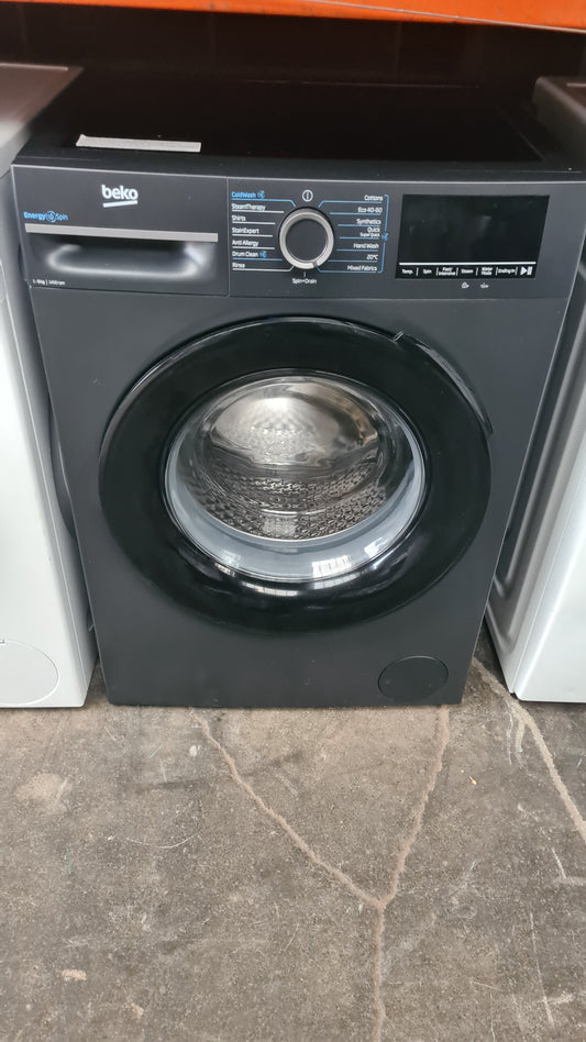 Beko EnergySpin™ BM3WT3841a 8kg Washing Machine with 1400 rpm - Anthracite - A Rated
