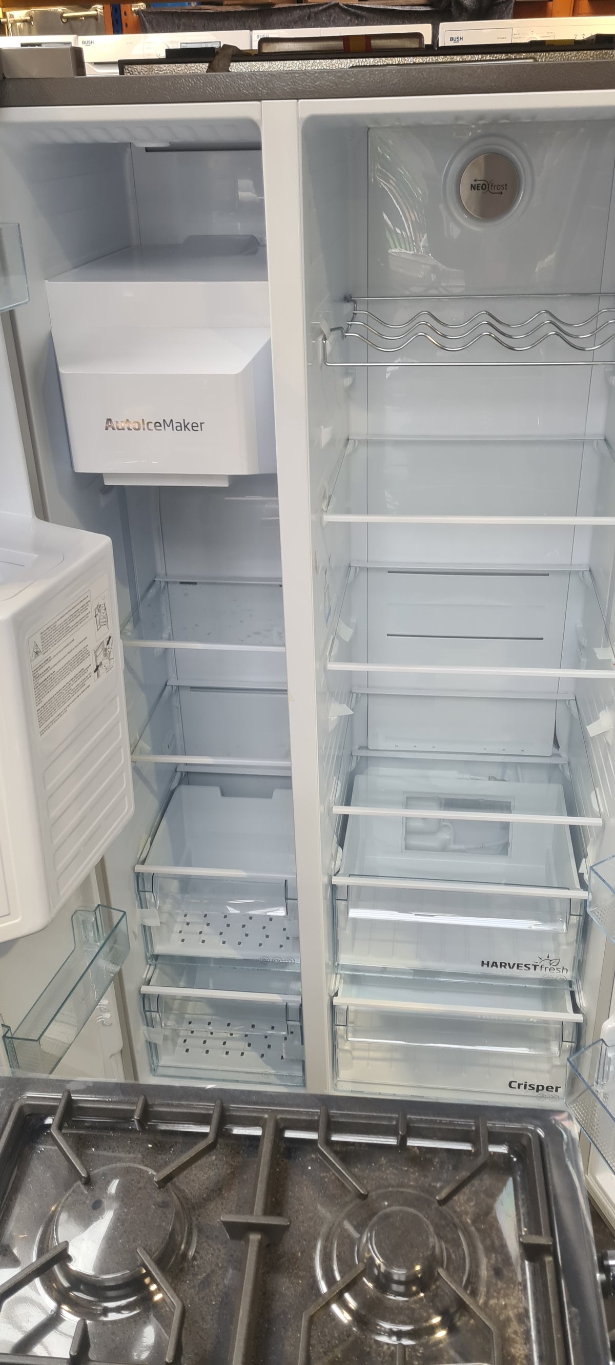Beko HarvestFresh™ ASP342VPS Plumbed Frost Free American Fridge Freezer - Stainless Steel Effect