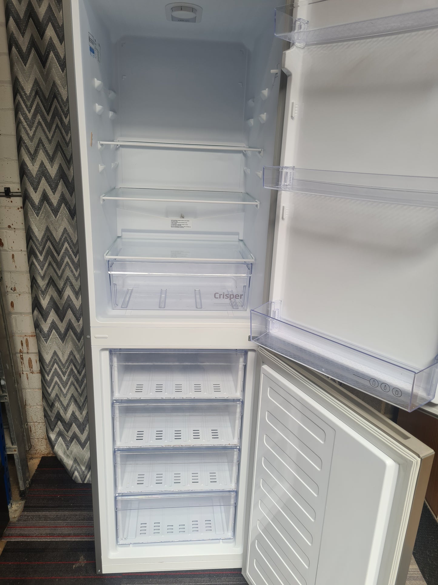 Beko CFG4582S 182cm High 50/50 Frost Free Fridge Freezer - Silver - E Rated