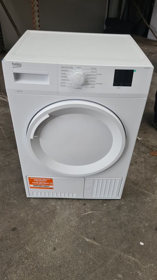 Beko DTKCE80021W 8Kg Condenser Tumble Dryer - White - B Rated