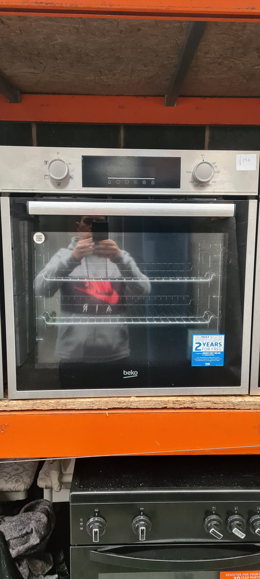 Beko 60cm Electric 72 Litre AeroPerfect Fan Single Oven - Stainless Steel - BBIF16300X