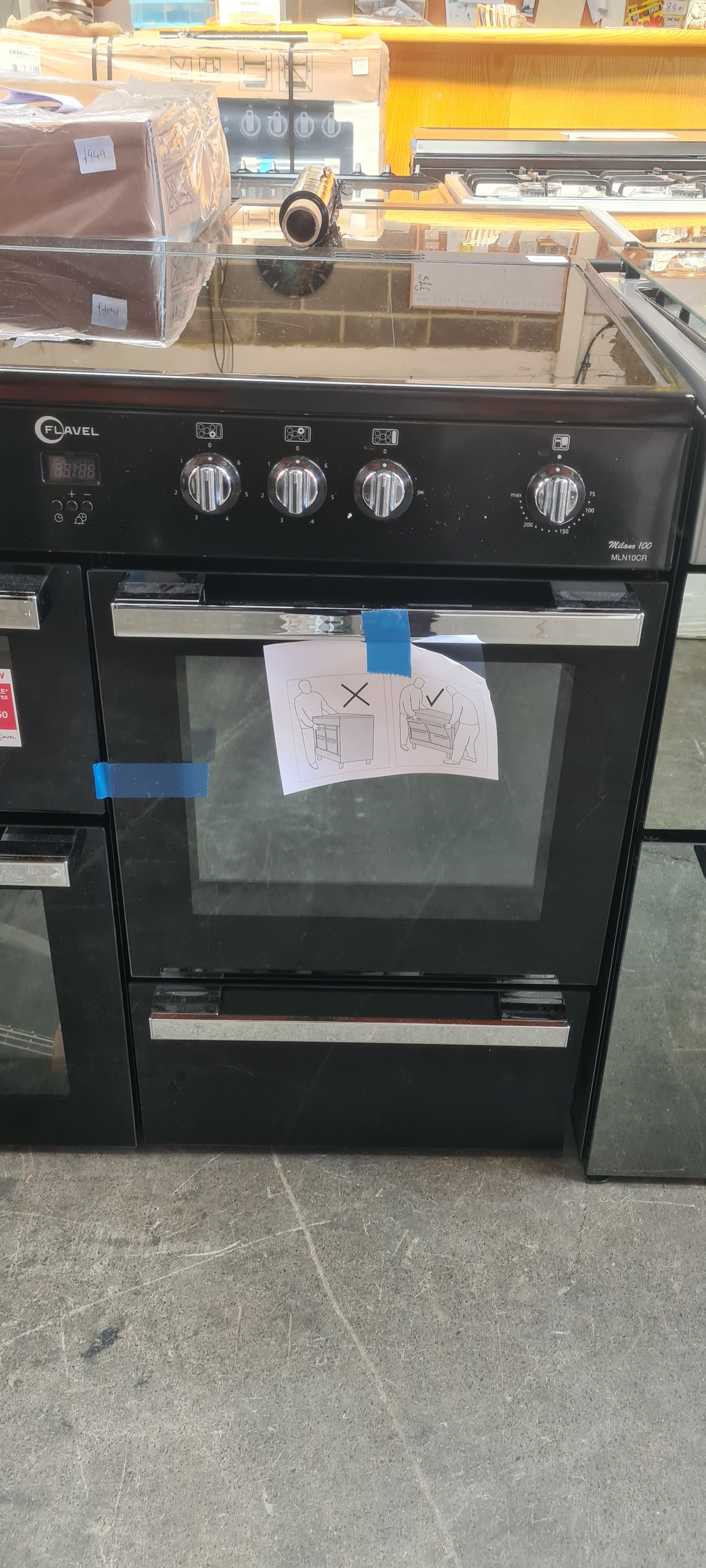 FLAVEL Milano 100 MLN10CRK Electric Range Cooker - Black & Chrome