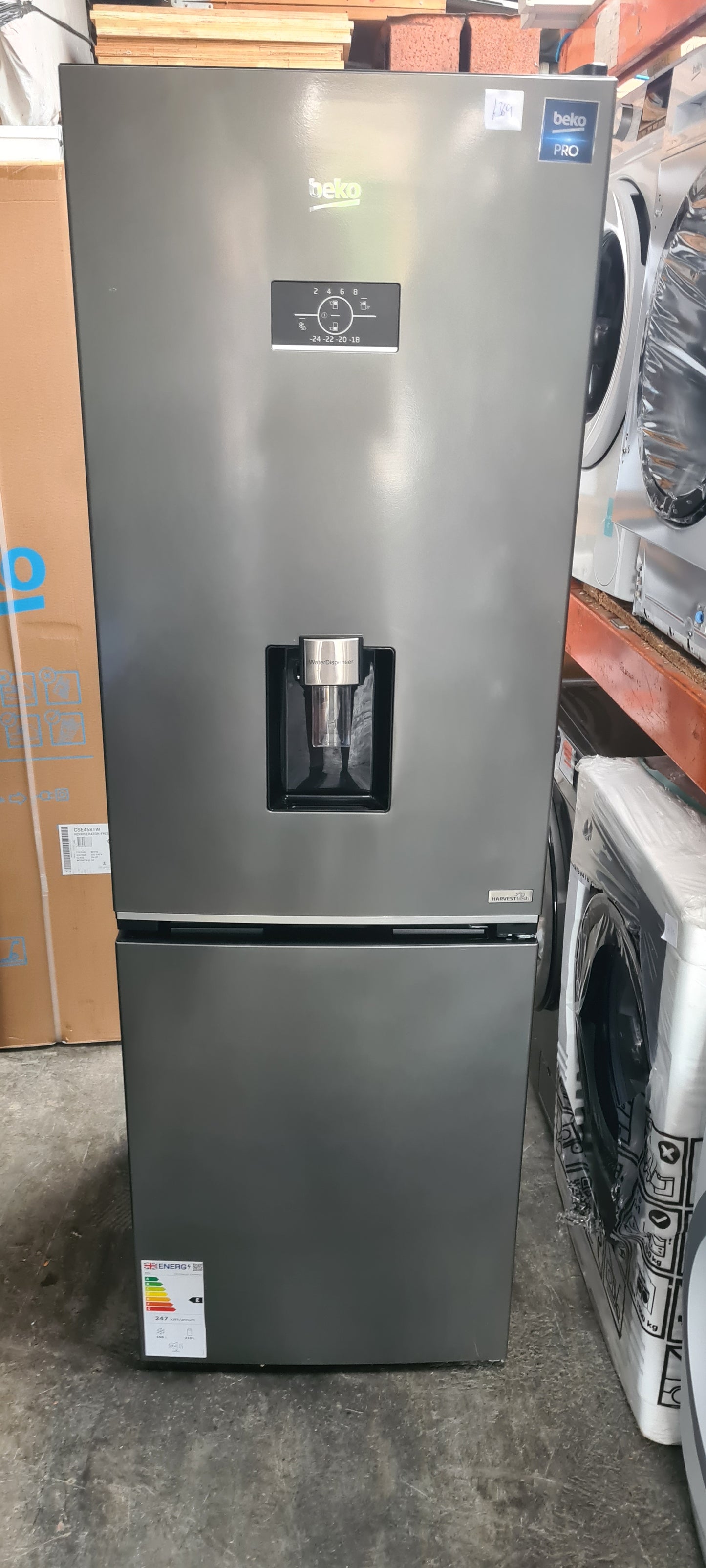 BEKO Pro CNG4686DVG 60/40 Fridge Freezer - Graphite