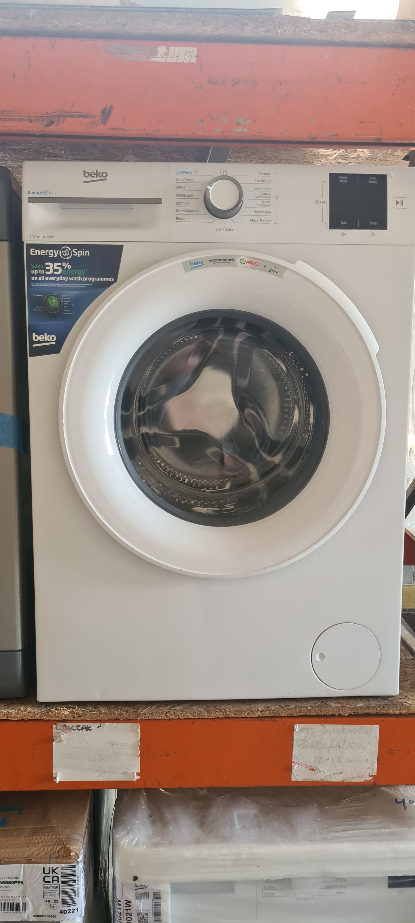 Beko EnergySpin™ B3W31041W 10kg Washing Machine with 1400 rpm - White - A Rated