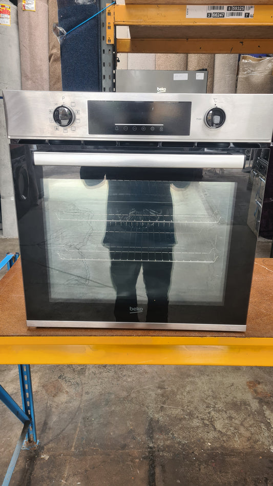 Beko BBIE12301XMP Built In Electric Single Oven with Pyrolytic Cleaning - Stainless Steel