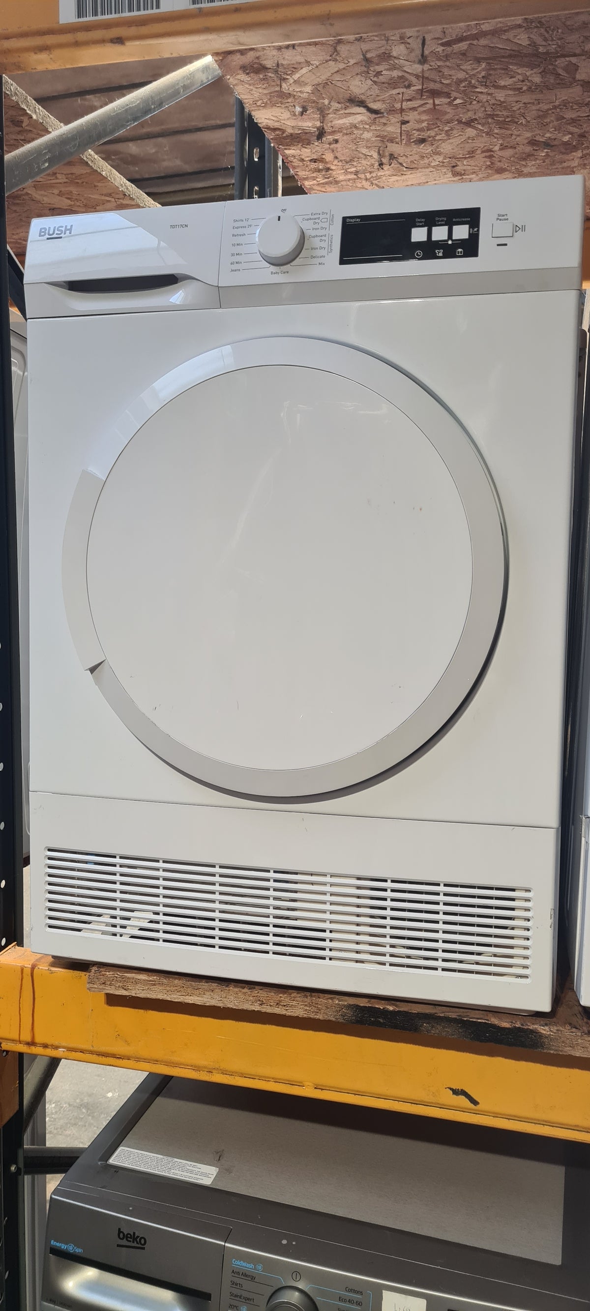Bush TDT17CN 7KG Condenser Tumble Dryer - White Ex display May have marks