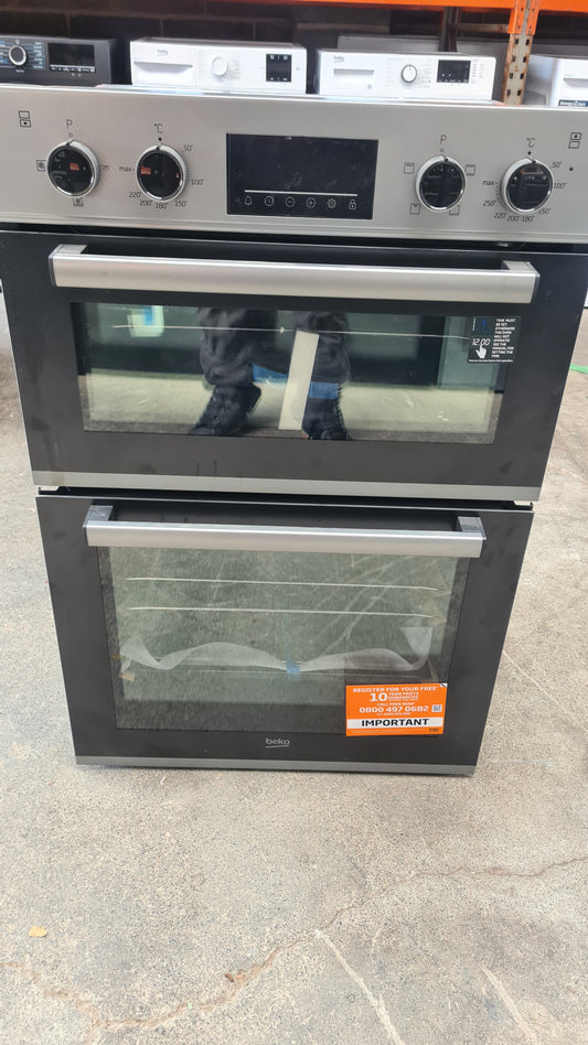 BEKO Pro RecycledNet BBXDF22300S Electric Double Oven - Silver