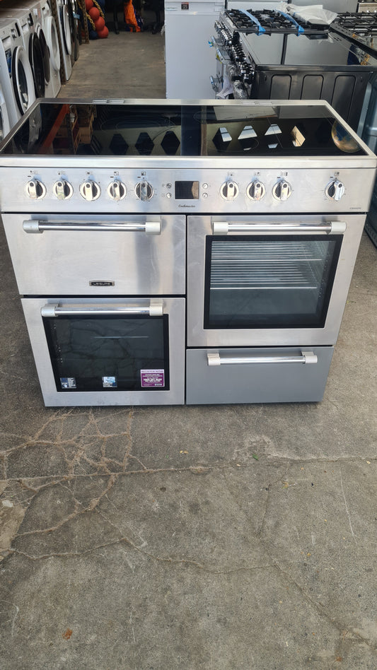 Leisure Cookmaster CK100C210S 100cm Electric Range Cooker with Ceramic Hob - Silver - A/A Rated