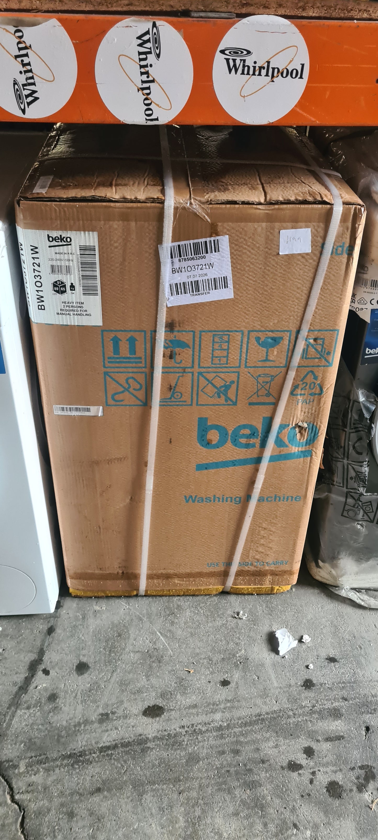 Beko BW1O3721W 7kg Washing Machine with 1200 rpm - White - A Rated