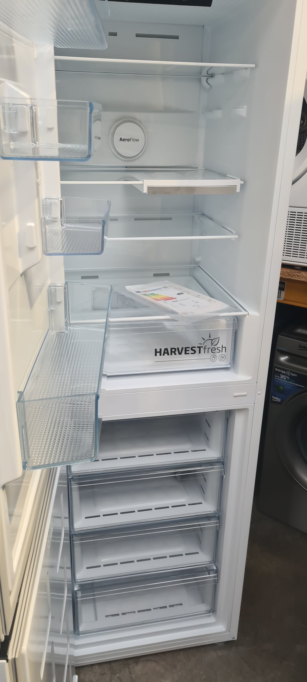 BEKO Pro HarvestFresh AeroFlow CNG4692VW 50/50 Fridge Freezer - White